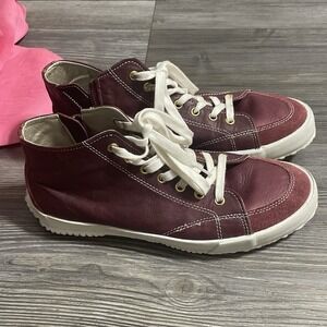 SPINGLE MOVE Japan Leather Sneakers XS (M 4.5-5/W 6-6.5) Bordeaux High Top